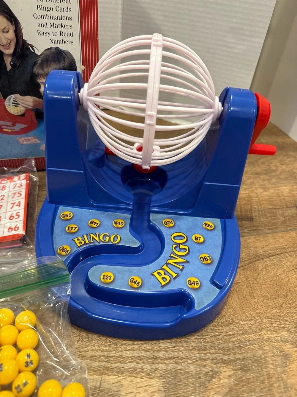 2004 Cardinal Deluxe Bingo Family Game with Box, Balls, Cage, Cards, Directions